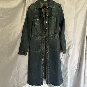 INC Long Blue Jean duster/jacket